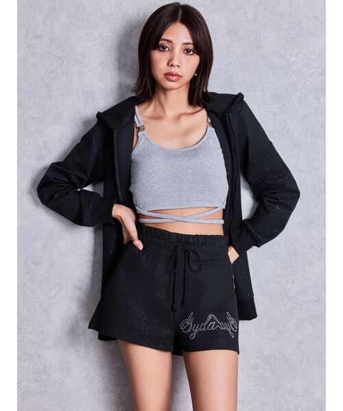 GYDA（ジェイダ）の「Gydadygラメプリントロングパーカー（パーカー・レディース・ブラック/グレー・FREE）」の22枚目の写真