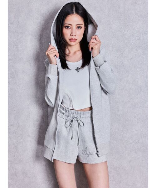 GYDA（ジェイダ）の「Gydadygラメプリントロングパーカー（パーカー・レディース・ブラック/グレー・FREE）」の17枚目の写真