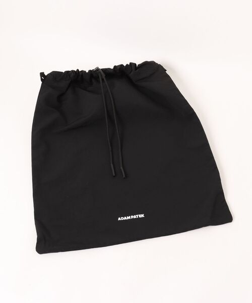 ADAM PATEK（アダムパテック）の「●ADAM PATEK●Leather trimmed mesh drawstring bag（バックパック/リュック・メンズ・ブラック・FREE）」の13枚目の写真