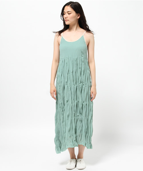 OUTLET（アウトレット）の「【mystic】ワッシャー加工キャミワンピース（ワンピース・レディース・キャメル/ミント/オフホワイト・FREE）」の10枚目の写真
