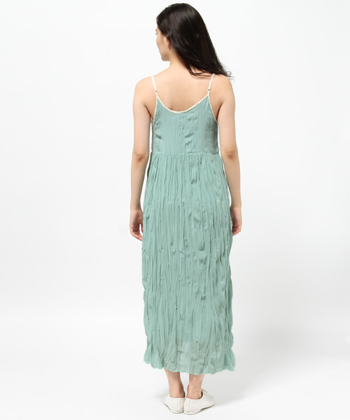 OUTLET（アウトレット）の「【mystic】ワッシャー加工キャミワンピース（ワンピース・レディース・キャメル/ミント/オフホワイト・FREE）」の8枚目の写真