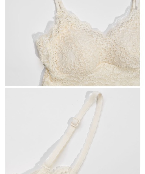 Re:EDIT(リエディ)の「総レースカップ付きキャミソール(キャミソール・レディース・アイボリー/ブラック・FREE)」の14枚目の写真