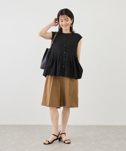 ROPE' PICNIC（ロペピクニック）の「【WEB限定カラー】タックデザインシャツ（シャツ/ブラウス・レディース・ピンク/ブラック/ホワイト/サックスブルー・FREE）」の7枚目の写真