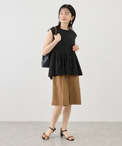 ROPE' PICNIC（ロペピクニック）の「【WEB限定カラー】タックデザインシャツ（シャツ/ブラウス・レディース・ピンク/ブラック/ホワイト/サックスブルー・FREE）」の8枚目の写真