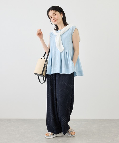 ROPE' PICNIC（ロペピクニック）の「【WEB限定カラー】タックデザインシャツ（シャツ/ブラウス・レディース・ピンク/ブラック/ホワイト/サックスブルー・FREE）」の17枚目の写真