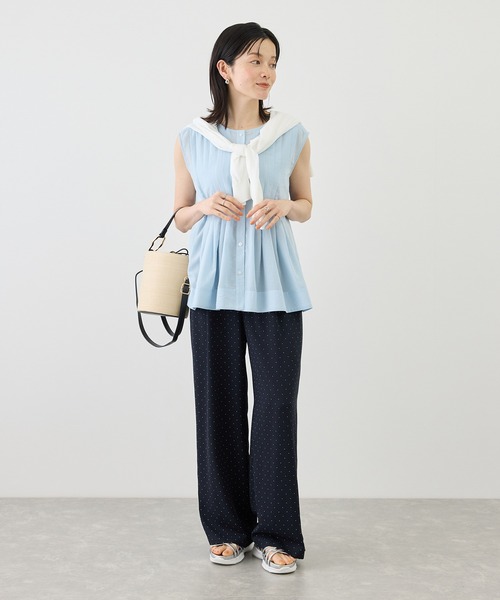 ROPE' PICNIC（ロペピクニック）の「【WEB限定カラー】タックデザインシャツ（シャツ/ブラウス・レディース・ピンク/ブラック/ホワイト/サックスブルー・FREE）」の18枚目の写真