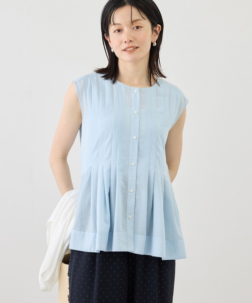 ROPE' PICNIC（ロペピクニック）の「【WEB限定カラー】タックデザインシャツ（シャツ/ブラウス・レディース・ピンク/ブラック/ホワイト/サックスブルー・FREE）」の21枚目の写真