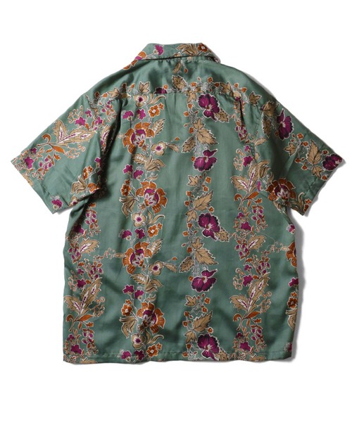 HOUSTON(ヒューストン)の「HOUSTON ヒューストン BOTANICAL ALOHA SHIRT ボタニカル柄 アロハシャツ / 開襟シャツ【日本製】(シャツ/ブラウス・メンズ・ナチュラル/ブラック/グリーン・M/XL/L)」の9枚目の写真