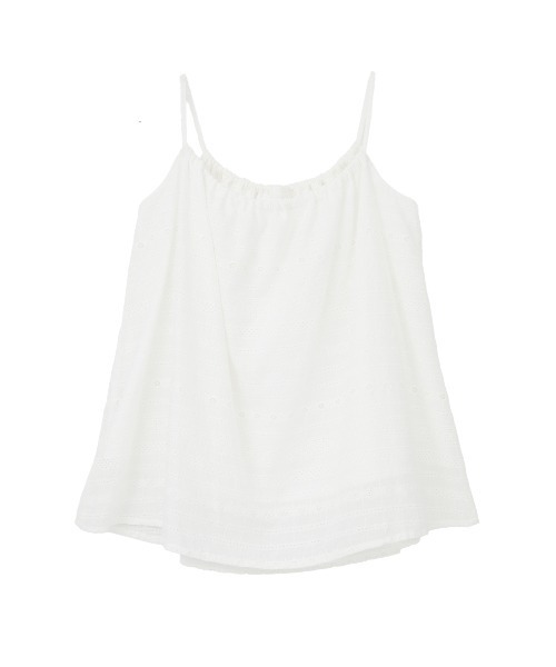 MANOF(マノフ)の「EMBROIDERY LACE CAMI TOPS(キャミソール・レディース・ブラック/ホワイト・F)」の20枚目の写真