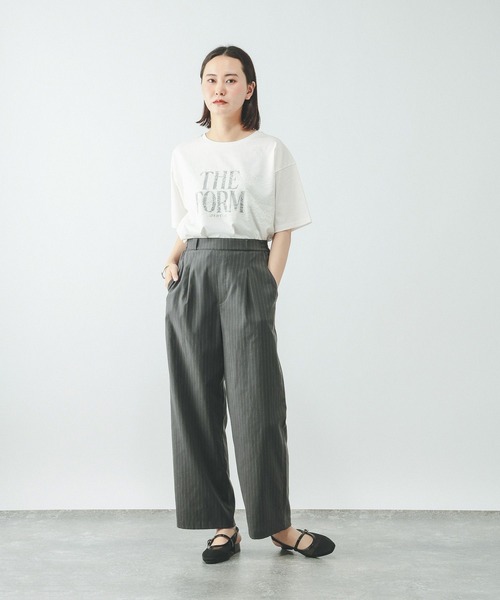 GLOBAL WORK（グローバルワーク）の「リッチクリーンレース半袖Tシャツ/910636（Tシャツ/カットソー・レディース・オフホワイト/スミクロ・LARGE/MEDIUM）」の3枚目の写真