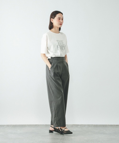 GLOBAL WORK（グローバルワーク）の「リッチクリーンレース半袖Tシャツ/910636（Tシャツ/カットソー・レディース・オフホワイト/スミクロ・LARGE/MEDIUM）」の4枚目の写真