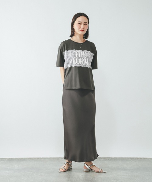 GLOBAL WORK（グローバルワーク）の「リッチクリーンレース半袖Tシャツ/910636（Tシャツ/カットソー・レディース・オフホワイト/スミクロ・LARGE/MEDIUM）」の7枚目の写真