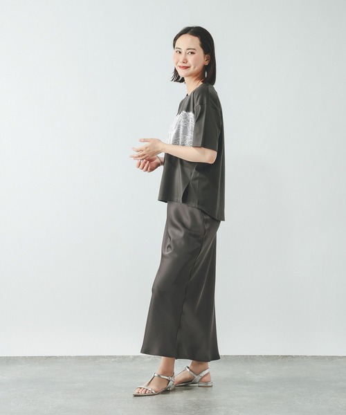 GLOBAL WORK（グローバルワーク）の「リッチクリーンレース半袖Tシャツ/910636（Tシャツ/カットソー・レディース・オフホワイト/スミクロ・LARGE/MEDIUM）」の8枚目の写真