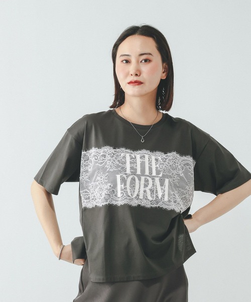 GLOBAL WORK（グローバルワーク）の「リッチクリーンレース半袖Tシャツ/910636（Tシャツ/カットソー・レディース・オフホワイト/スミクロ・LARGE/MEDIUM）」の9枚目の写真