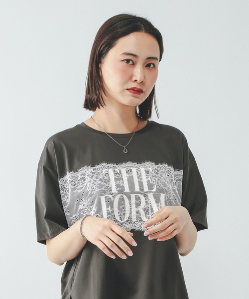 GLOBAL WORK（グローバルワーク）の「リッチクリーンレース半袖Tシャツ/910636（Tシャツ/カットソー・レディース・オフホワイト/スミクロ・LARGE/MEDIUM）」の10枚目の写真