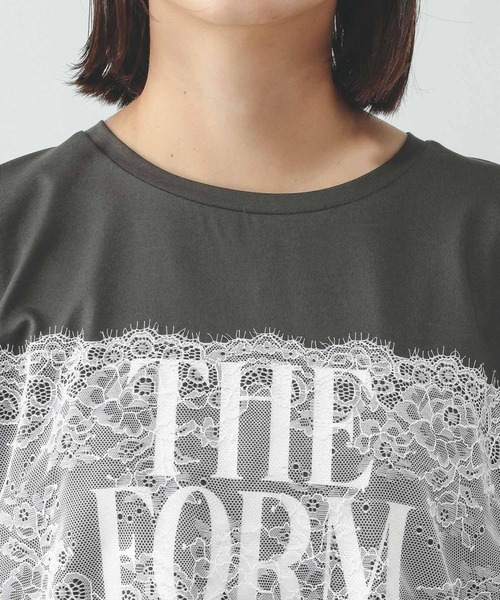 GLOBAL WORK（グローバルワーク）の「リッチクリーンレース半袖Tシャツ/910636（Tシャツ/カットソー・レディース・オフホワイト/スミクロ・LARGE/MEDIUM）」の15枚目の写真