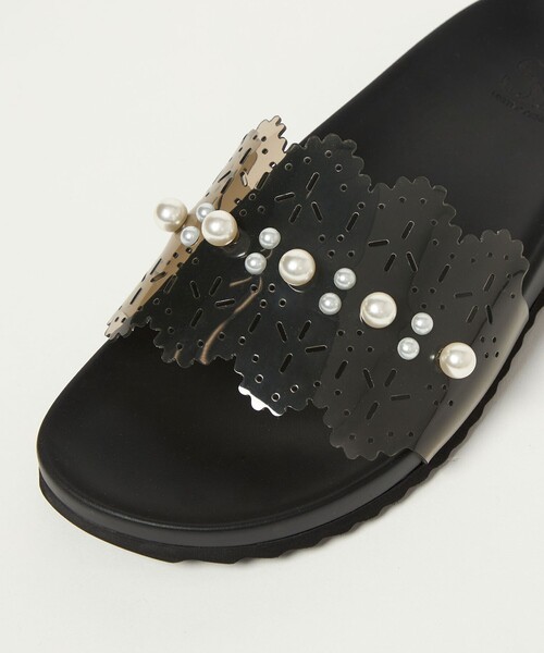 SY UNITED ARROWS(シーユナイテッドアローズ)の「<SY>レースライクスライド サンダル10↑(サンダル・レディース・ホワイト/ライトブルー/ブラック/グレー・22.5cm/23.5cm/24.5cm/25.5cm)」の17枚目の写真