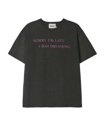 Oversized Lettering T-Shirt Charcoal