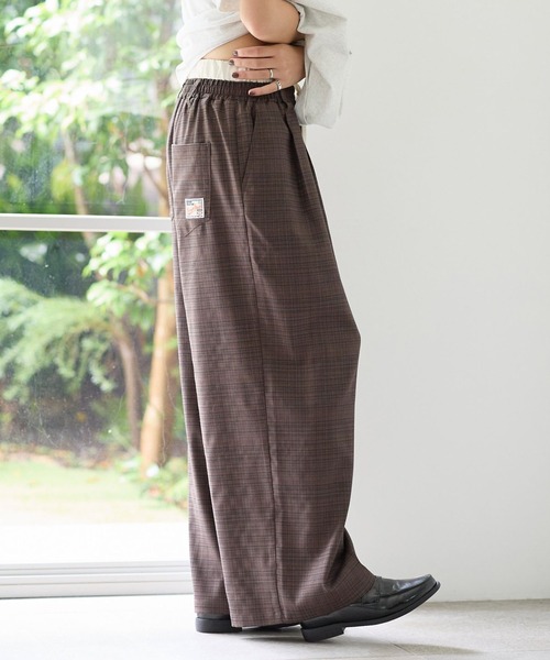 PBLIM(ページボーイリム)の「《UNISEX》ダブルウエストチェックパンツ(その他パンツ・レディース・グレー/ブラウン・FREE)」の2枚目の写真