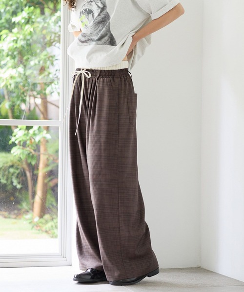 PBLIM(ページボーイリム)の「《UNISEX》ダブルウエストチェックパンツ(その他パンツ・レディース・グレー/ブラウン・FREE)」の14枚目の写真