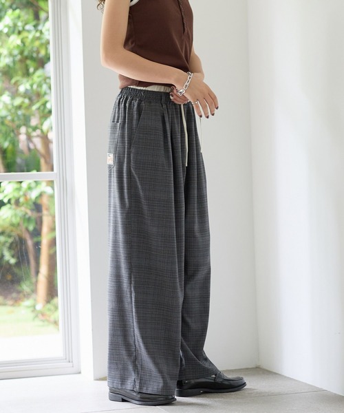 PBLIM(ページボーイリム)の「《UNISEX》ダブルウエストチェックパンツ(その他パンツ・レディース・グレー/ブラウン・FREE)」の5枚目の写真
