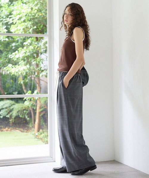 PBLIM(ページボーイリム)の「《UNISEX》ダブルウエストチェックパンツ(その他パンツ・レディース・グレー/ブラウン・FREE)」の8枚目の写真