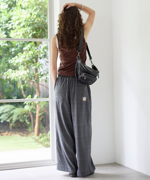 PBLIM(ページボーイリム)の「《UNISEX》ダブルウエストチェックパンツ(その他パンツ・レディース・グレー/ブラウン・FREE)」の9枚目の写真