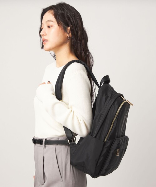 green label relaxing(グリーンレーベルリラクシング)の「<PARTE>ダブルジップ バックパック / リュック 通勤 はっ水(バックパック/リュック・レディース・ブラック/モカ/ネイビー/その他1・FREE)」の5枚目の写真