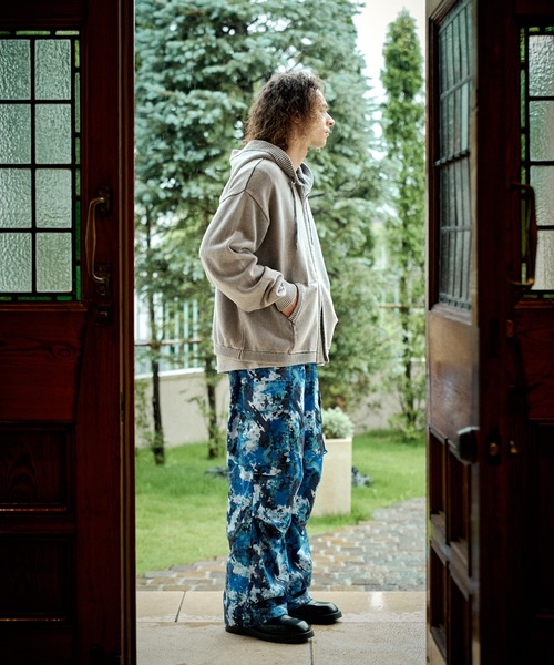 CASPER JOHN（キャスパージョン）の「Bio wash knit parka/バイオウォッシュニットパーカー（パーカー・メンズ・パープル/グレー・MEDIUM/SMALL/X-SMALL/LARGE）」の13枚目の写真