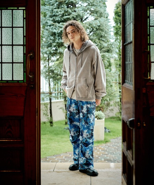 CASPER JOHN（キャスパージョン）の「Bio wash knit parka/バイオウォッシュニットパーカー（パーカー・メンズ・パープル/グレー・MEDIUM/SMALL/X-SMALL/LARGE）」の14枚目の写真