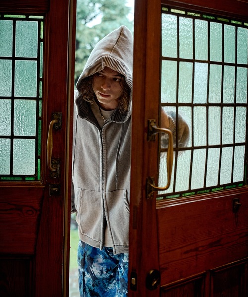 CASPER JOHN（キャスパージョン）の「Bio wash knit parka/バイオウォッシュニットパーカー（パーカー・メンズ・パープル/グレー・MEDIUM/SMALL/X-SMALL/LARGE）」の18枚目の写真