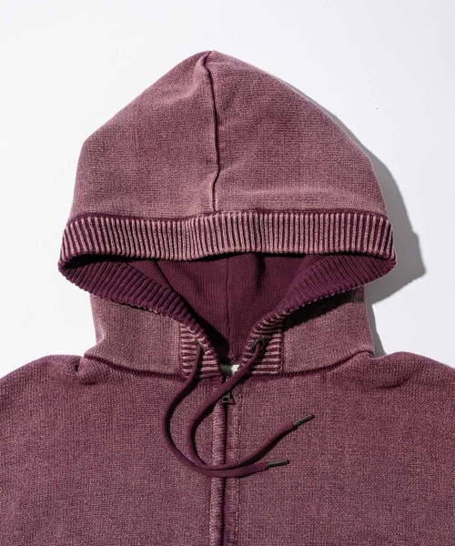 CASPER JOHN（キャスパージョン）の「Bio wash knit parka/バイオウォッシュニットパーカー（パーカー・メンズ・パープル/グレー・MEDIUM/SMALL/X-SMALL/LARGE）」の21枚目の写真