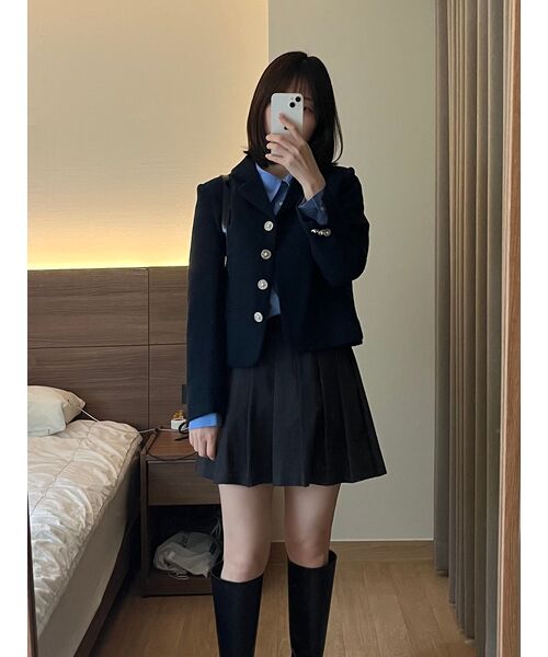 TILL I DIE（ティルアイダイ）の「Grace tweed jacket_Navy（その他アウター・レディース・ネイビー・MEDIUM/SMALL）」の6枚目の写真