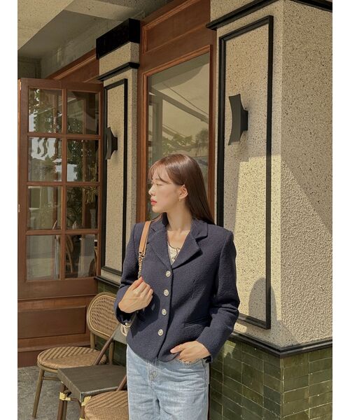 TILL I DIE（ティルアイダイ）の「Grace tweed jacket_Navy（その他アウター・レディース・ネイビー・MEDIUM/SMALL）」の5枚目の写真