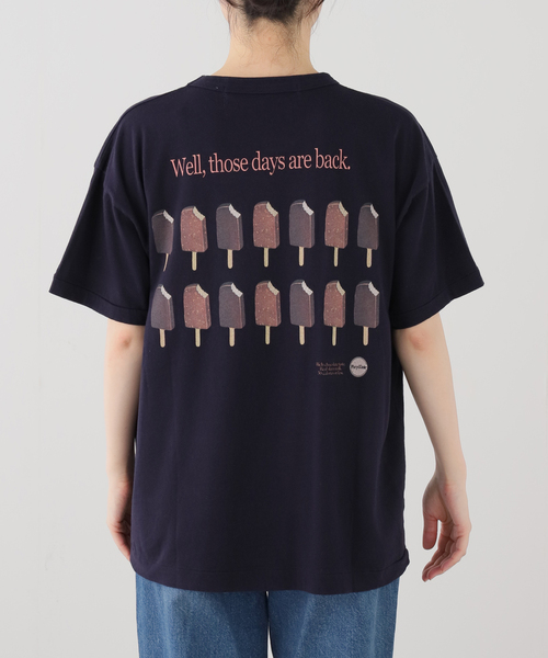 Ophrys（オフリス）の「Ophrys/オフリス Those days are back Tee OP26SS05（Tシャツ/カットソー・レディース・ネイビー/ホワイト・FREE）」の4枚目の写真