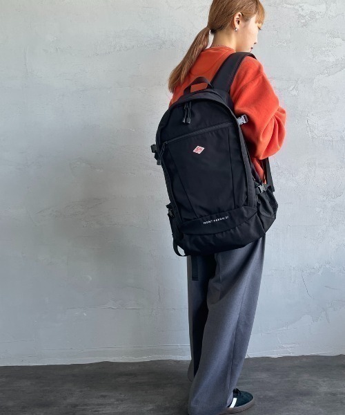 JEANS FACTORY （ジーンズファクトリー）の「[DANTON/ダントン] MONT FARON 27 ナイロンバックパック（バックパック/リュック・レディース・ブラック・ONE SIZE）」の9枚目の写真