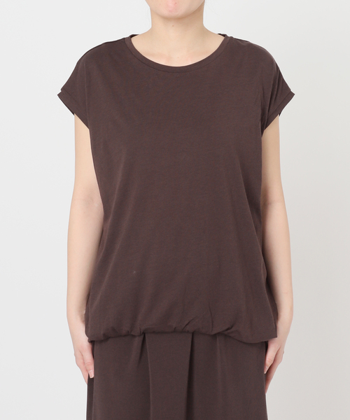 SLOBE IENA(スローブイエナ)の「《2枚セット/追加》ニュアンスカットソー×ナロースカートセットアップ(Tシャツ/カットソー・レディース・ブラック/ブラウン・38/36)」の12枚目の写真