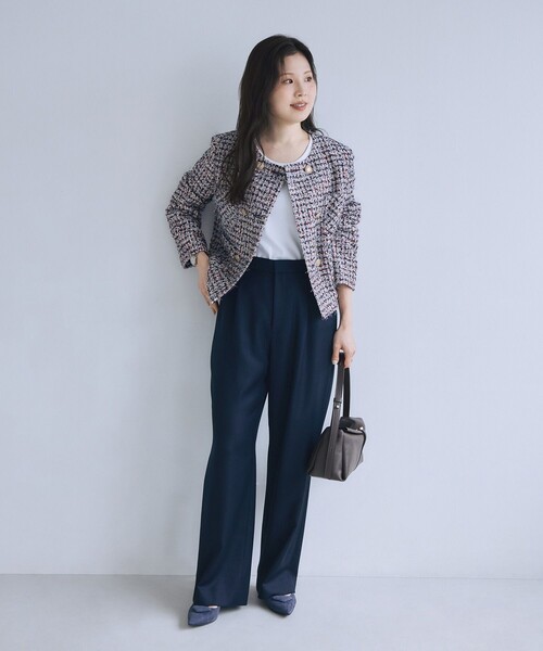 ANAYI(アナイ)の「ウールオックスストレートパンツ〈セットアップ対応商品〉(その他パンツ・レディース・チャコールグレー/ネイビー/ブラウン・34/38/36)」の11枚目の写真