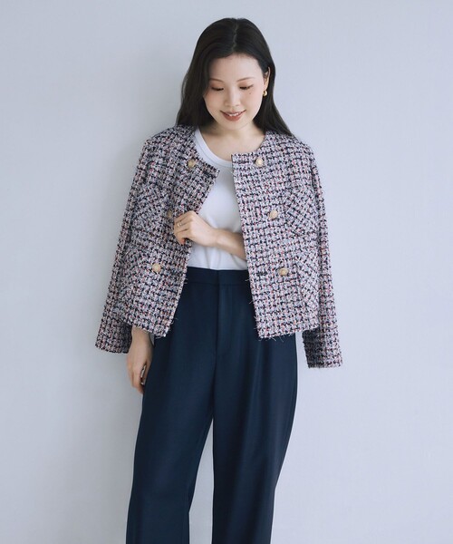 ANAYI(アナイ)の「ウールオックスストレートパンツ〈セットアップ対応商品〉(その他パンツ・レディース・チャコールグレー/ネイビー/ブラウン・34/38/36)」の12枚目の写真