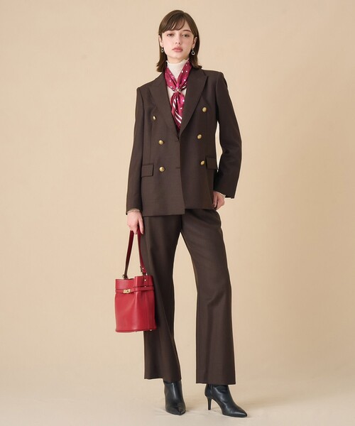 ANAYI(アナイ)の「ウールオックスストレートパンツ〈セットアップ対応商品〉(その他パンツ・レディース・チャコールグレー/ネイビー/ブラウン・34/38/36)」の15枚目の写真