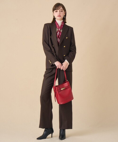 ANAYI(アナイ)の「ウールオックスストレートパンツ〈セットアップ対応商品〉(その他パンツ・レディース・チャコールグレー/ネイビー/ブラウン・34/38/36)」の16枚目の写真