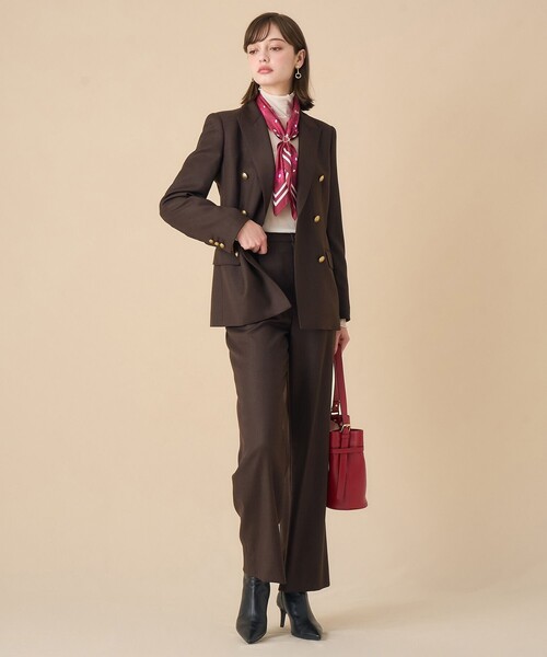 ANAYI(アナイ)の「ウールオックスストレートパンツ〈セットアップ対応商品〉(その他パンツ・レディース・チャコールグレー/ネイビー/ブラウン・34/38/36)」の17枚目の写真