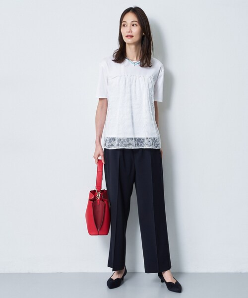 Reflect(リフレクト)の「【UVカット/接触冷感/手洗い可】ラッセルレースプルオーバー(Tシャツ/カットソー・レディース・ブラック/ホワイト・13/11/09/07)」の15枚目の写真