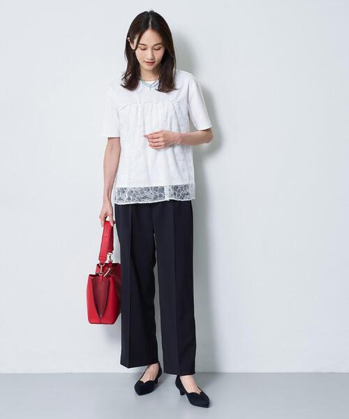 Reflect(リフレクト)の「【UVカット/接触冷感/手洗い可】ラッセルレースプルオーバー(Tシャツ/カットソー・レディース・ブラック/ホワイト・13/11/09/07)」の16枚目の写真