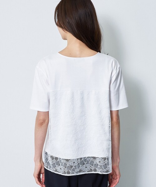 Reflect(リフレクト)の「【UVカット/接触冷感/手洗い可】ラッセルレースプルオーバー(Tシャツ/カットソー・レディース・ブラック/ホワイト・13/11/09/07)」の8枚目の写真