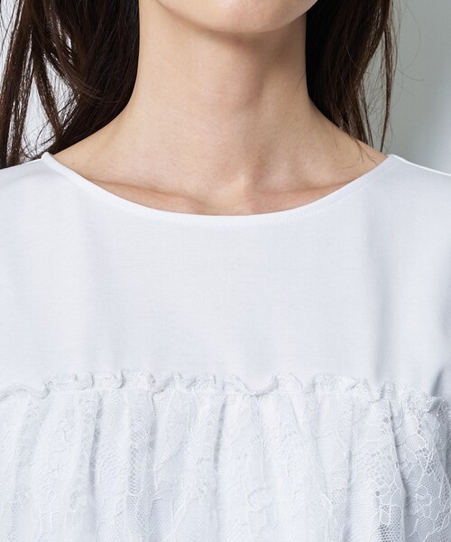Reflect(リフレクト)の「【UVカット/接触冷感/手洗い可】ラッセルレースプルオーバー(Tシャツ/カットソー・レディース・ブラック/ホワイト・13/11/09/07)」の9枚目の写真
