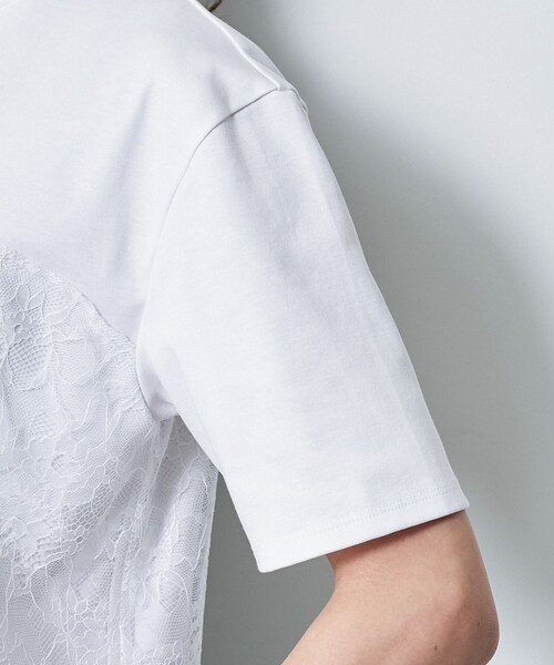 Reflect(リフレクト)の「【UVカット/接触冷感/手洗い可】ラッセルレースプルオーバー(Tシャツ/カットソー・レディース・ブラック/ホワイト・13/11/09/07)」の10枚目の写真