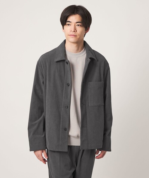 green label relaxing（グリーンレーベルリラクシング）の「コーデュロイ カバーオール ジャケット -ストレッチ-（カバーオール・メンズ・ブラック/ベージュ/グレー・XL/S/L/M）」の7枚目の写真