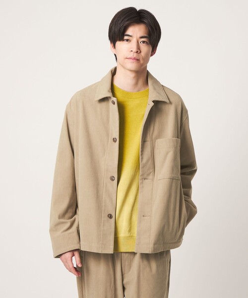 green label relaxing（グリーンレーベルリラクシング）の「コーデュロイ カバーオール ジャケット -ストレッチ-（カバーオール・メンズ・ブラック/ベージュ/グレー・XL/S/L/M）」の8枚目の写真