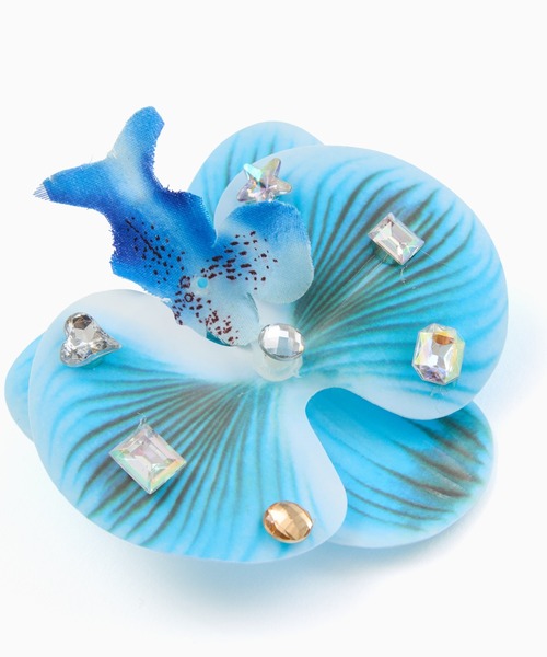 Casselini(キャセリーニ)の「Casselini(キャセリーニ)ビジューフラワー2Wayクリップ(2個セット)(バレッタ/ヘアクリップ・レディース・B/A・FREE)」の13枚目の写真